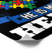 Ik ben zijn stem. Hij is mijn hart autisme. Poster (Hoek)