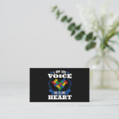 Ik ben zijn stem. Hij is mijn hart autisme. Visitekaartje (Staand voorkant)