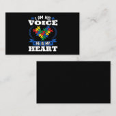 Ik ben zijn stem. Hij is mijn hart autisme. Visitekaartje (Voorkant / Achterkant)