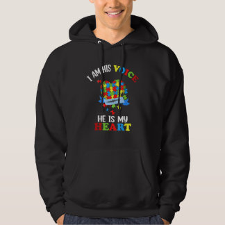 Ik ben zijn stem... hij is mijn hart hoodie