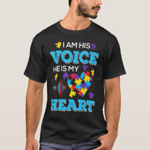 Ik Ben Zijn Stem Hij Is Mijn Hart Trots Autisme Mo T-shirt