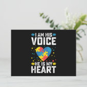 Ik ben zijn stem. Hij is mijn hartautisme mama pap Kaart (Staand voorkant)