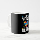 Ik ben zijn stem. Hij is mijn hartautisme mama pap Koffiemok (Voorkant links)