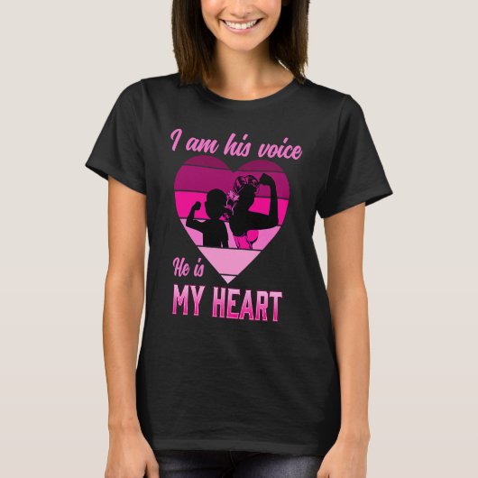 Ik Ben Zijn Stem Moeder SPED Autisme Bewustzijn Mo T-shirt (Voorkant)