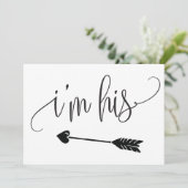 Ik ben zijn trouwbord (Staand voorkant)