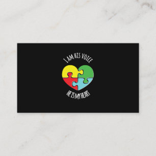 Ik ben zijn Voice Autism Awareness T-Shirt Mam Par Visitekaartje