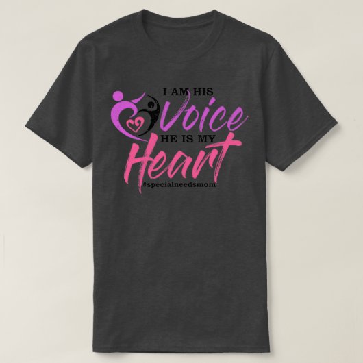 Ik ben zijn Voice Hij is mijn hartenspecialisme AD T-shirt (Design voorkant)