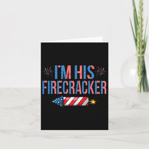 Ik ben zijn vuurwerk 4 juli leuke bijpassende kopp kaart