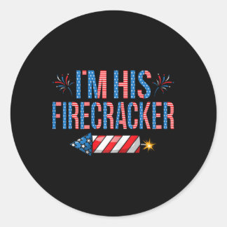 Ik ben z'n firecracker 4 juli Schattigee bijpassen Ronde Sticker