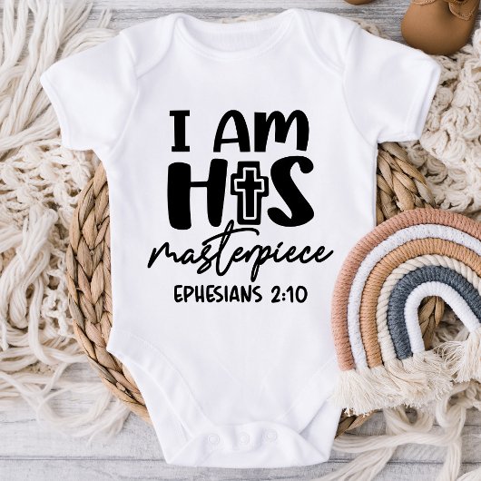 Ik ben z'n meesterwerk Ephesians 2:10 Baby Shirt