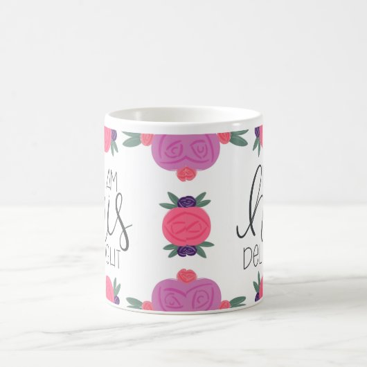 Ik ben z'n mooie, heldere Florals Coffee Tea Mok (Center)