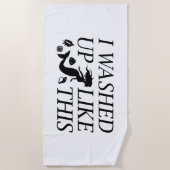 Ik ben zo aangespoeld strandlaken (Voorkant)