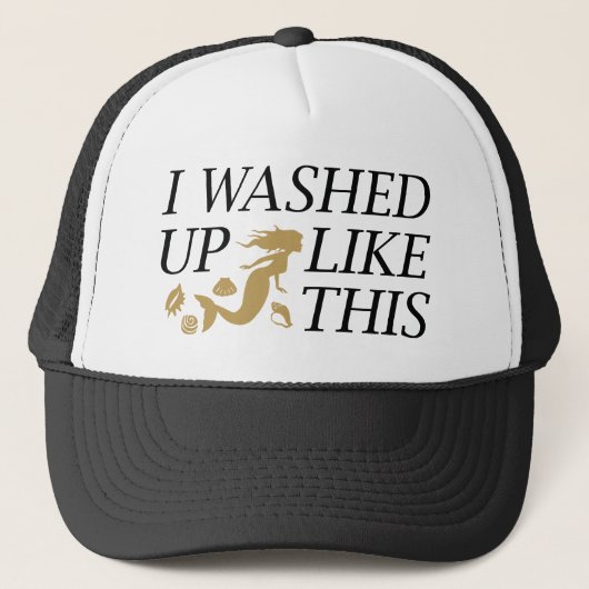 Ik ben zo aangespoeld trucker pet (Voorkant)