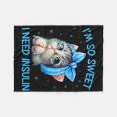 Ik ben zo aardig dat ik Insuline Diabetes Awarenes Fleece Deken (Voorkant (Horizontaal))