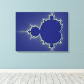 Ik ben zo blauw - Fractal Canvas Afdruk (Insitu (Houten vloer))