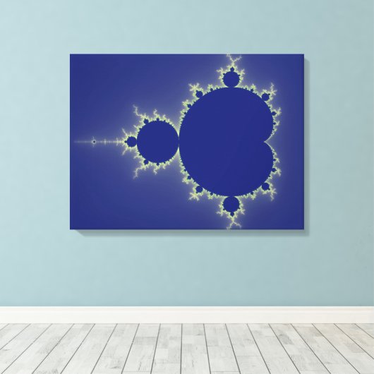 Ik ben zo blauw - Fractal Canvas Afdruk (Insitu (Houten vloer))