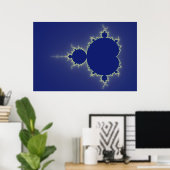 Ik ben zo blauw - Fractal Poster (Thuiskantoor)