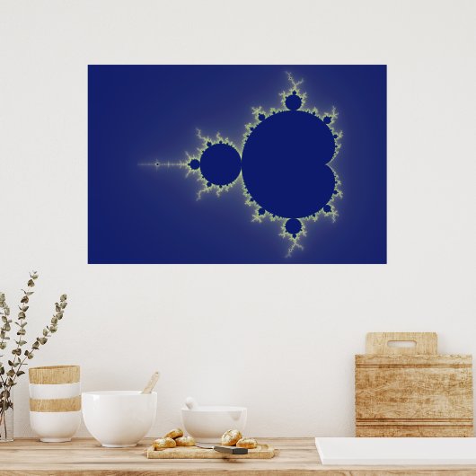 Ik ben zo blauw - Fractal Poster (Keuken)