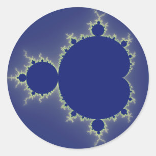 Ik ben zo blauw - Fractal Ronde Sticker