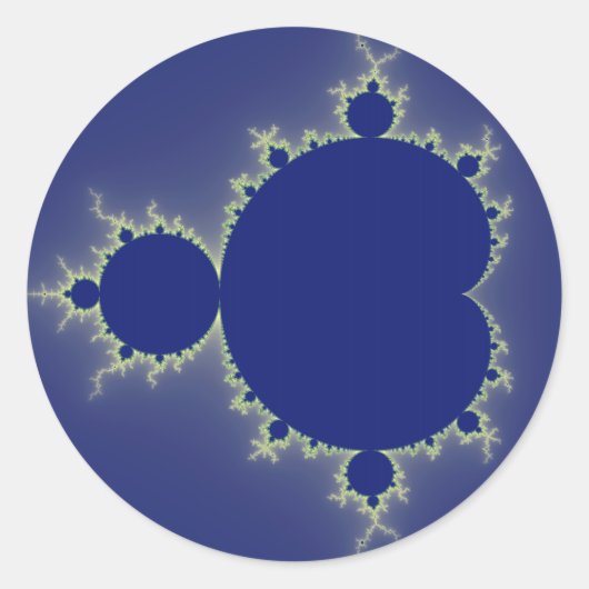 Ik ben zo blauw - Fractal Ronde Sticker (Voorkant)