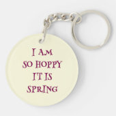 Ik ben zo blij dat het lente is sleutelhanger (Achterkant)