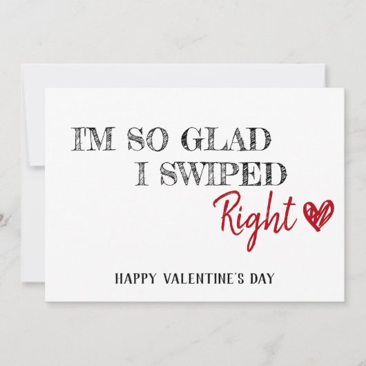 Ik ben zo blij dat ik goed heb gedraaid, romantisc feestdagenkaart (Voorkant)