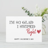 Ik ben zo blij dat ik goed heb gedraaid, romantisc feestdagenkaart (Staand voorkant)