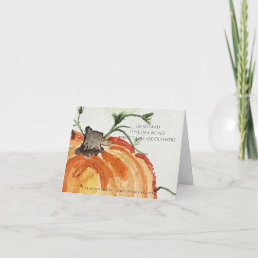 Ik ben zo blij dat ik in een wereld leef...oktober bedankkaart (Voorkant)