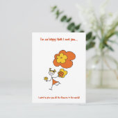 Ik ben zo blij dat ik je ontmoet heb... briefkaart (Staand voorkant)