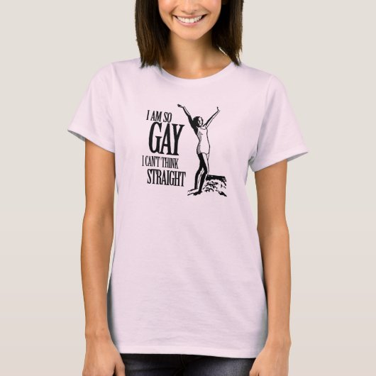 Ik ben zo blij dat ik niet meteen kan denken t-shirt (Voorkant)