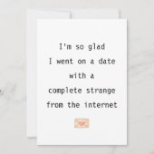 Ik ben zo blij dat ik op een afspraakje ging, Funn Feestdagenkaart (Voorkant)