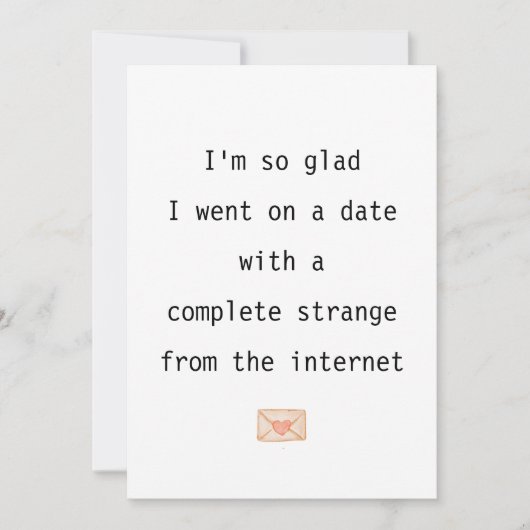 Ik ben zo blij dat ik op een afspraakje ging, Funn Feestdagenkaart (Voorkant)