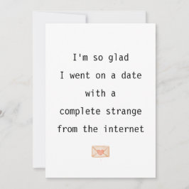 Ik ben zo blij dat ik op een date ben geweest, Gra Feestdagenkaart