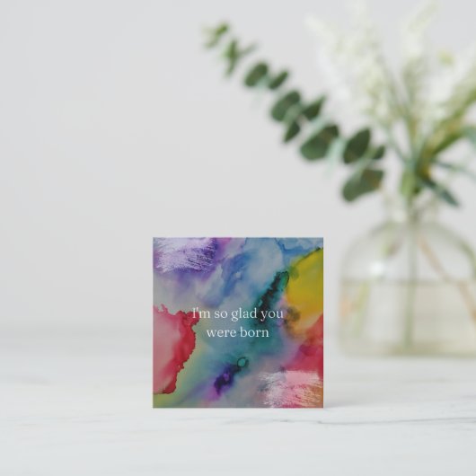 Ik ben zo blij dat je geboren bent informatiekaartje (Staand voorkant)