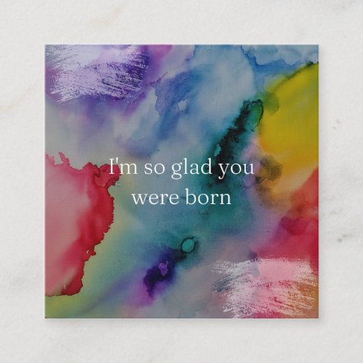 Ik ben zo blij dat je geboren bent informatiekaartje (Voorkant)