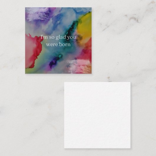 Ik ben zo blij dat je geboren bent informatiekaartje (Voorkant / Achterkant)