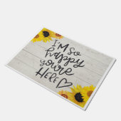 Ik ben zo blij dat je hier bent Welkom Mat (Schuin)