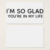 Ik ben zo blij dat je in mijn Label zit... Visitekaartje (Voorkant /achterkant)