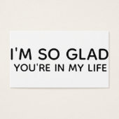 Ik ben zo blij dat je in mijn Label zit... Visitekaartje (Voorkant)