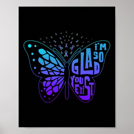 Ik ben zo blij dat je vlinderlint zelfmoord pre be poster (Voorkant)