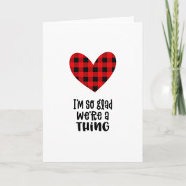 Ik ben zo blij dat we een stel zijn Buffalo Plaid  Kaart