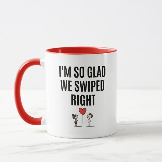 Ik ben zo blij dat we goed hebben gedraaid mok (Links)