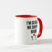 Ik ben zo blij dat we goed hebben gedraaid mok (Voorkant rechts)