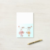 Ik ben zo blij dat we vrienden zijn en gelukkige h post-it® notes (Op bureau)