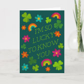 Ik ben zo blij je St. Patrick's Day te kennen Kaart (Voorkant)