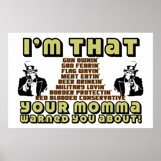 Ik ben zo conservatief poster (Voorkant)