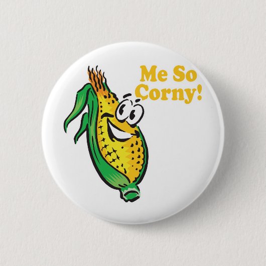 Ik ben zo corny maiskolf ronde button 5,7 cm (Voorkant)