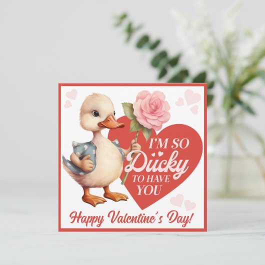 Ik ben zo dom om je aangepaste Valentijnsdag te he Feestdagenkaart (Staand voorkant)