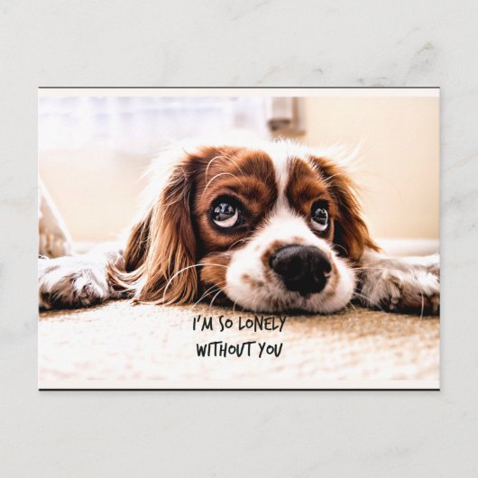 Ik ben zo eenzaam zonder jou briefkaart (Voorkant)