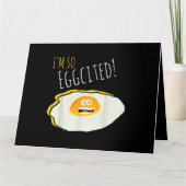 Ik ben zo eggcited, kapot gelukkig en opgewonden e kaart (Voorkant)